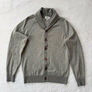 Goodfella & Co Gray 100% Cotton Collar Button Front Cardigan Sweater Size S